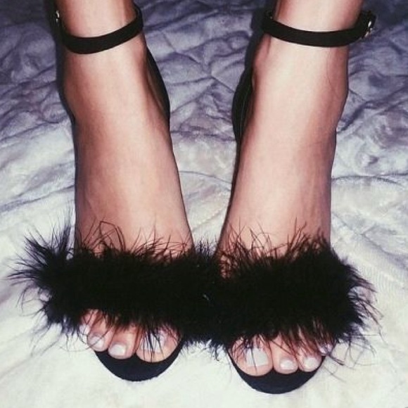 Betsey Johnson Shoes - Betsy Johnson fur heels sz9.5